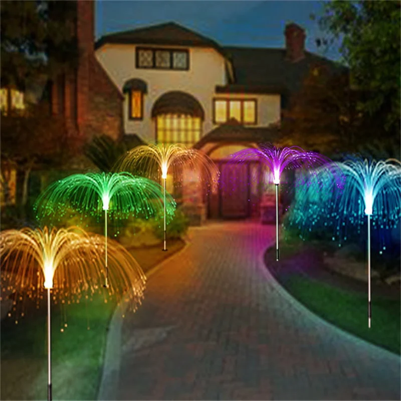 Новое поступление 2022 усовершенствованные садовые светильники на солнечной батарее уличные водонепроницаемые декоративные 7 цветов меняющие цвет