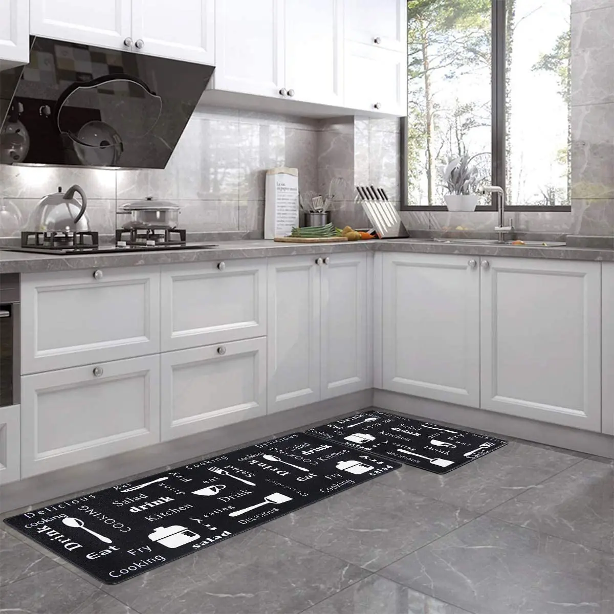 Starfish Fatigue Non Slip Waterproof Area Rug Standing kitchen Mat for Home Office