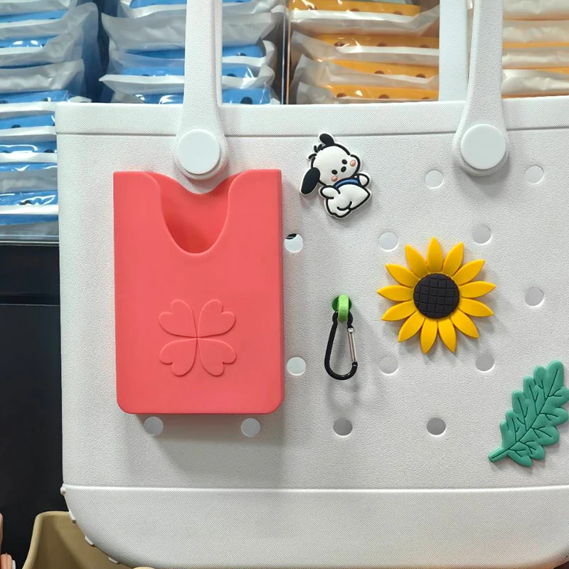 Bogg Bag Accessories Soft Rubber Silicone Phone Holder Insert Bogg Beach Bag Charm Phone Case