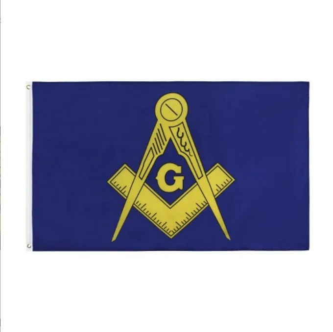 3x5 Foot Masonic Flag Free Freemasonry Flags Polyester with Brass Grommets 3 X 5 Ft