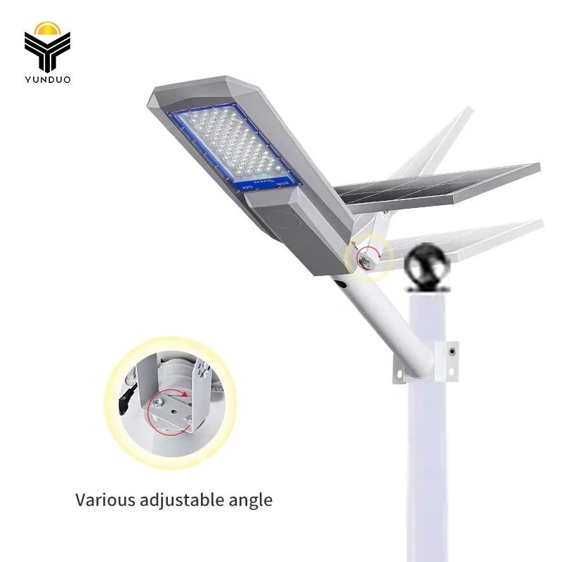 YUNDUO High Quality Outdoor Streetlight 40W 60W 90W 120W Led Solar Street Light With Pole