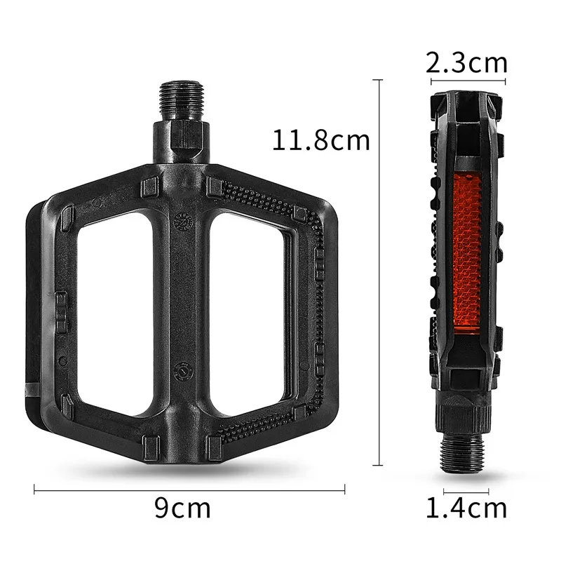 WESTBIKING Cycling MTB Bike Bicycle Pedals Ultralight Plastic Bearings Pedals Durable Anti-Slip Widen Area Bike Bicycle Pedal