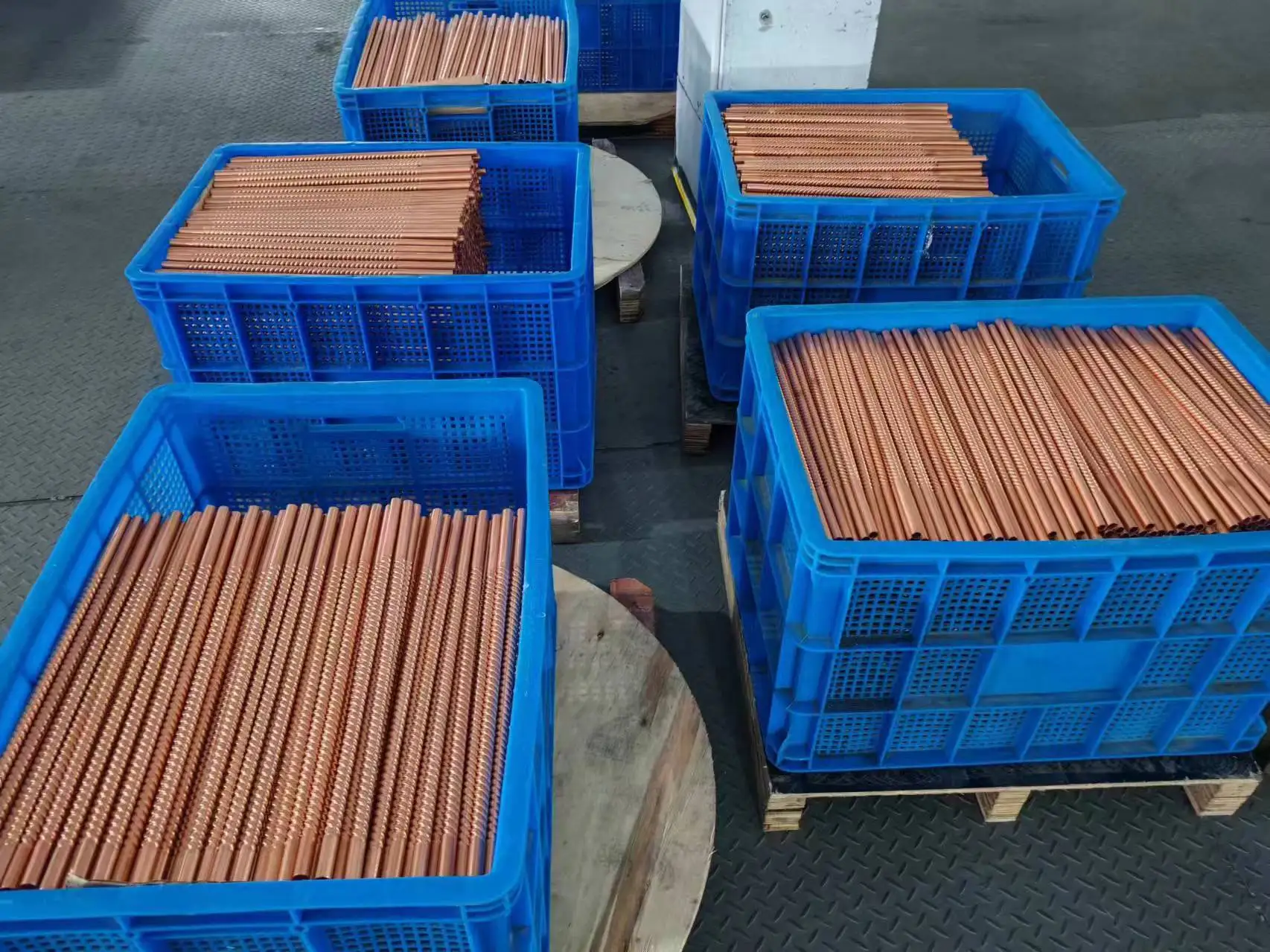 1/4 inch  3/8 inch customized size length Copper Corrugated Tube For Refrigerator