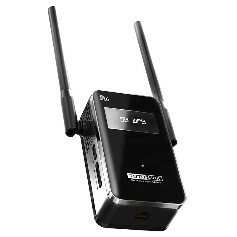 TOTOLINK EX1800L AX1800M WiFi 6 Extender WiFi Range Repeater 2.4Ghz and 5.8Ghz Wireless Signal Booster with Ethernet Port,OLED