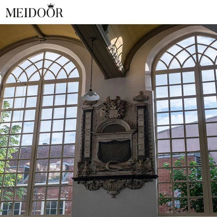 America Customized Specialty Shape Windows Black Color Design Fixed Sliding Aluminum Tempered Glass Arch Shaped Windows