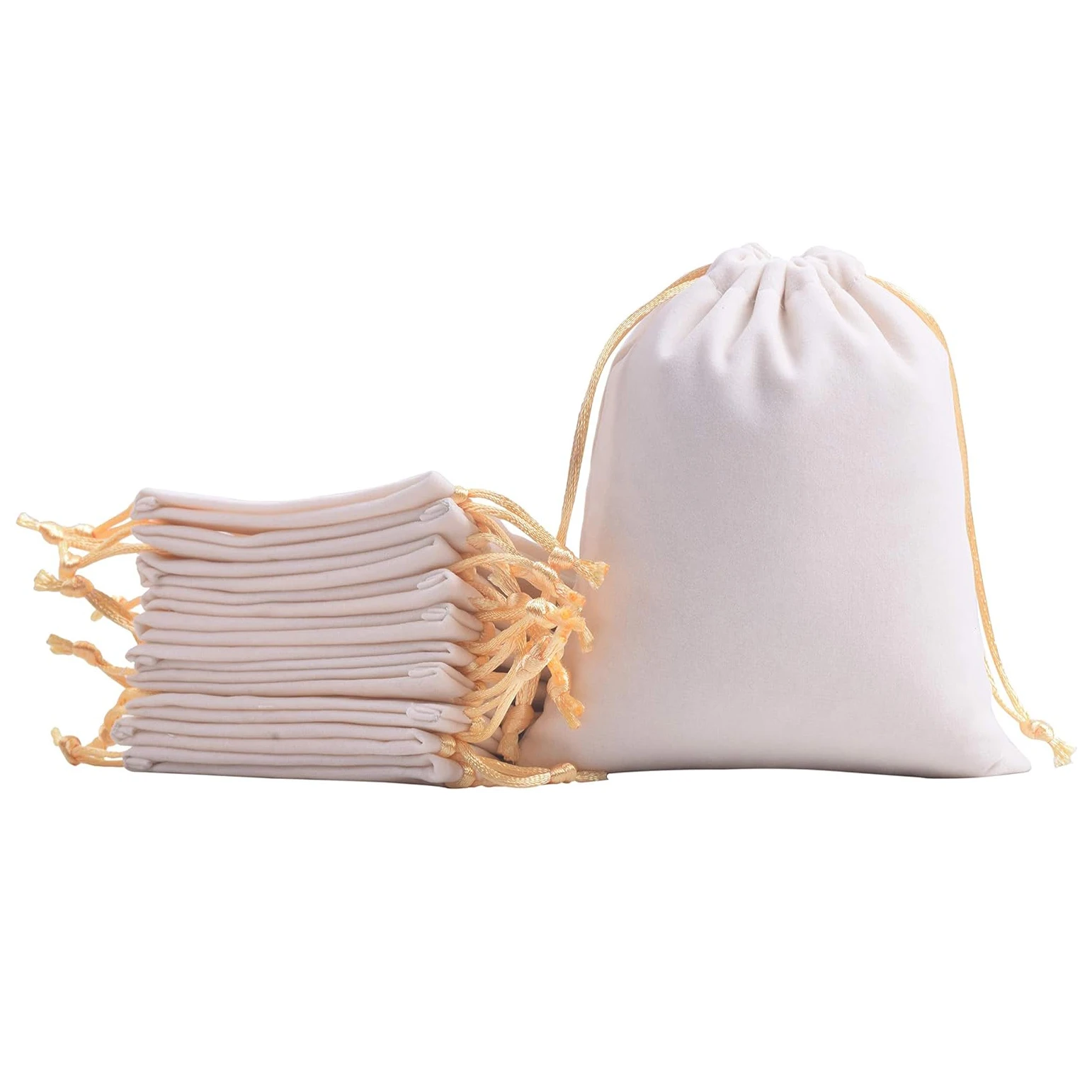 Custom Soap Coin Seed Wedding Birthday Party Christmas Jewelry Lightweight Color Wrap Drawstring Velvet Gift Bag