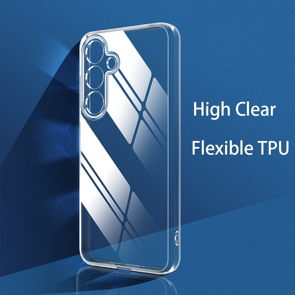 Для Samsung Galaxy S24 Plus S25 Ultra S23 S22 S21 FE S20 прозрачная задняя крышка ультратонкий прозрачный мягкий ТПУ чехол для телефона