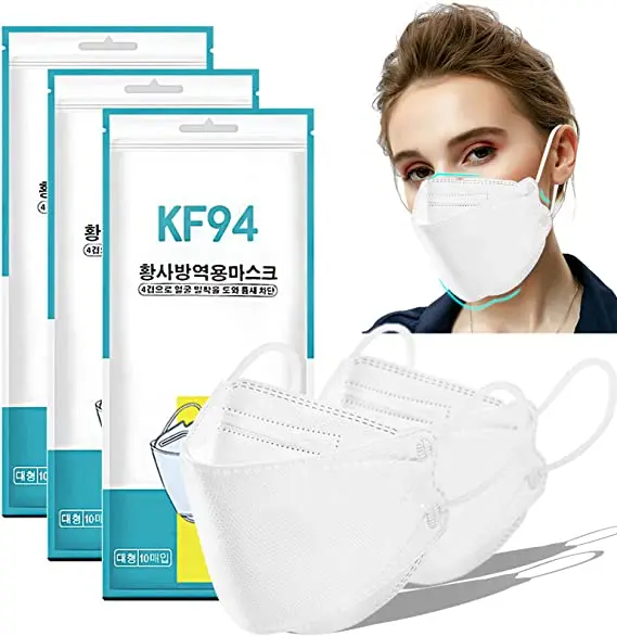 10PCS KF-94 Face M asks 4 Layers for Kids & Adult, KF 94 Face_M ask 4-Ply Cup Dust_M ask 3D Design Shape