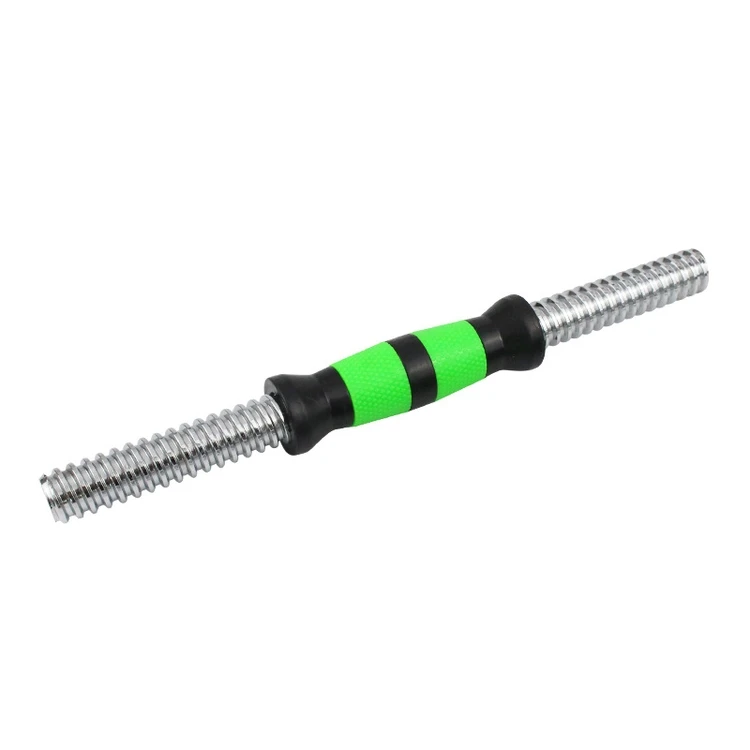 Factory Wholesale Chromed Dumbbell Bar 14 inch Dumbbell Handle Screw Thread Dumbbell Bar with spring collars