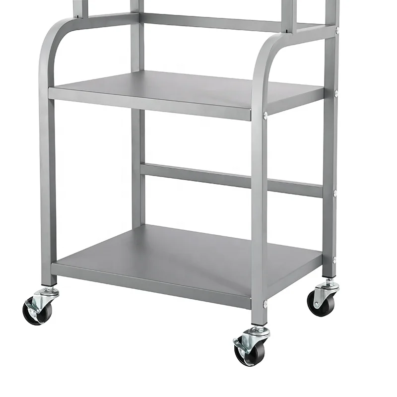 High Quality Household Metal Organizer Storage Rack Rotating Kitchen Utility Cart Living Room Storage Trolley with Drawers
