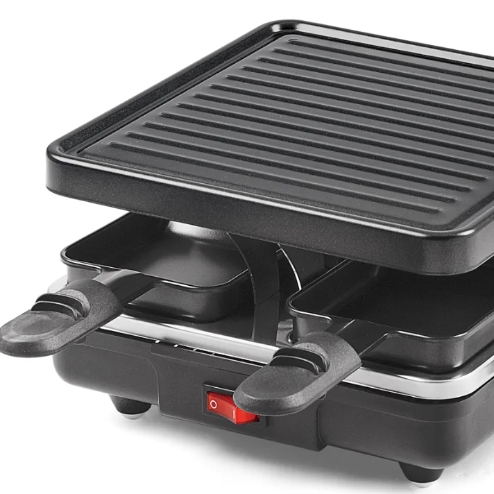 Hot sales luxury double layer 600W electronic smokeless grill pan nonstick barbeque grill machine