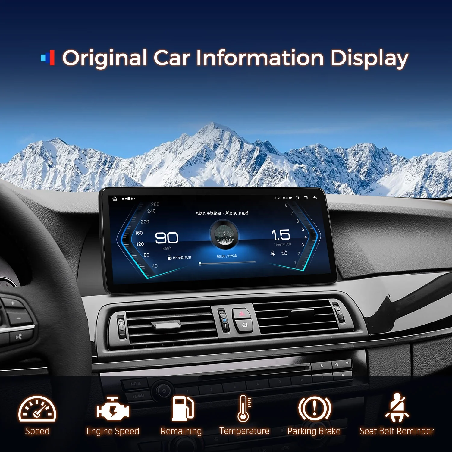 XTRONS 12.3 Inch Android 13 64GB Car Stereo For BMW 5 Series F10 F11 Android Screen Carplay 4G LTE Navigation GPS