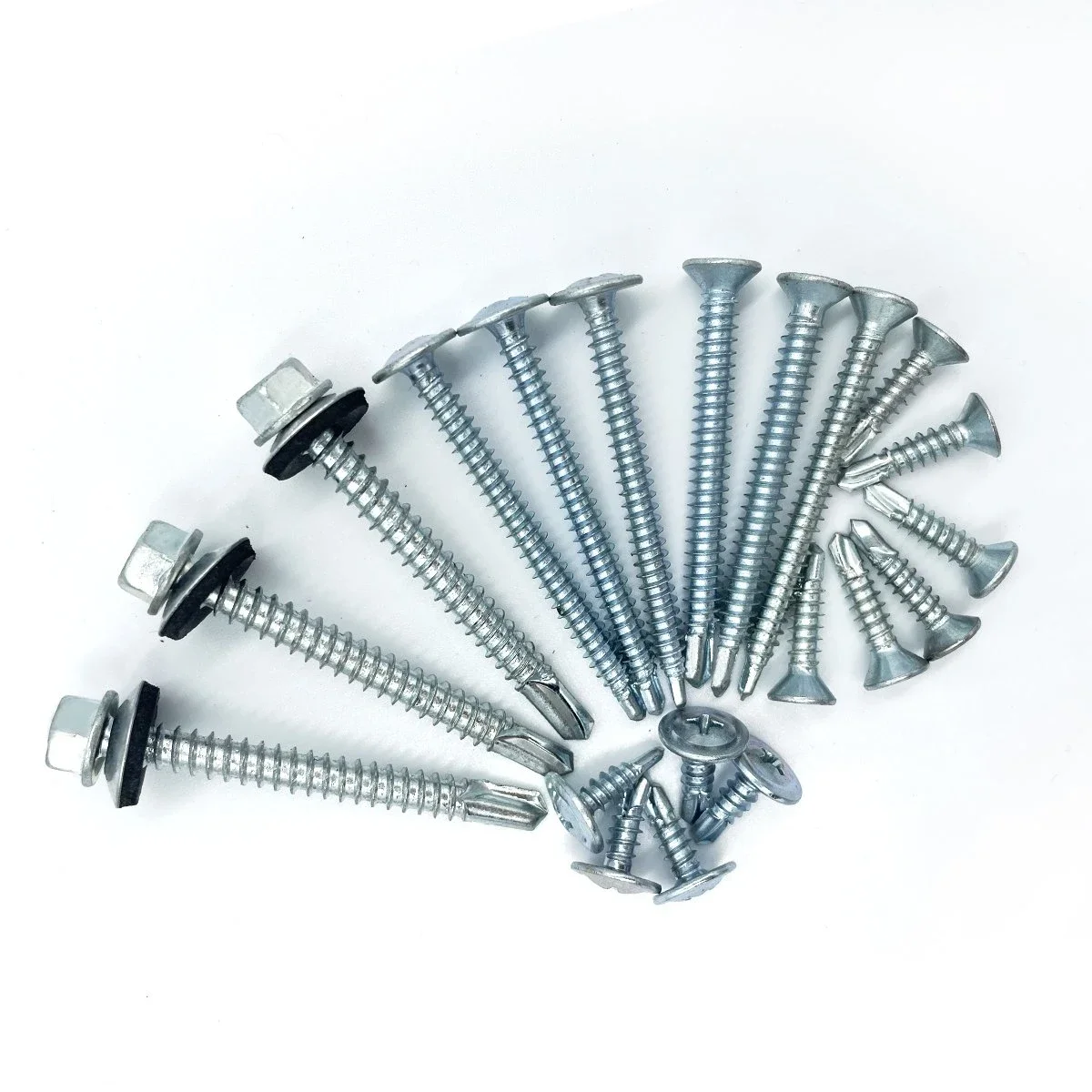 Custom Fastener C1022 Hex Zinc Plated Galvanized Hexagonal Head Self Drilling Roof Screw for Wood Metal Sheet