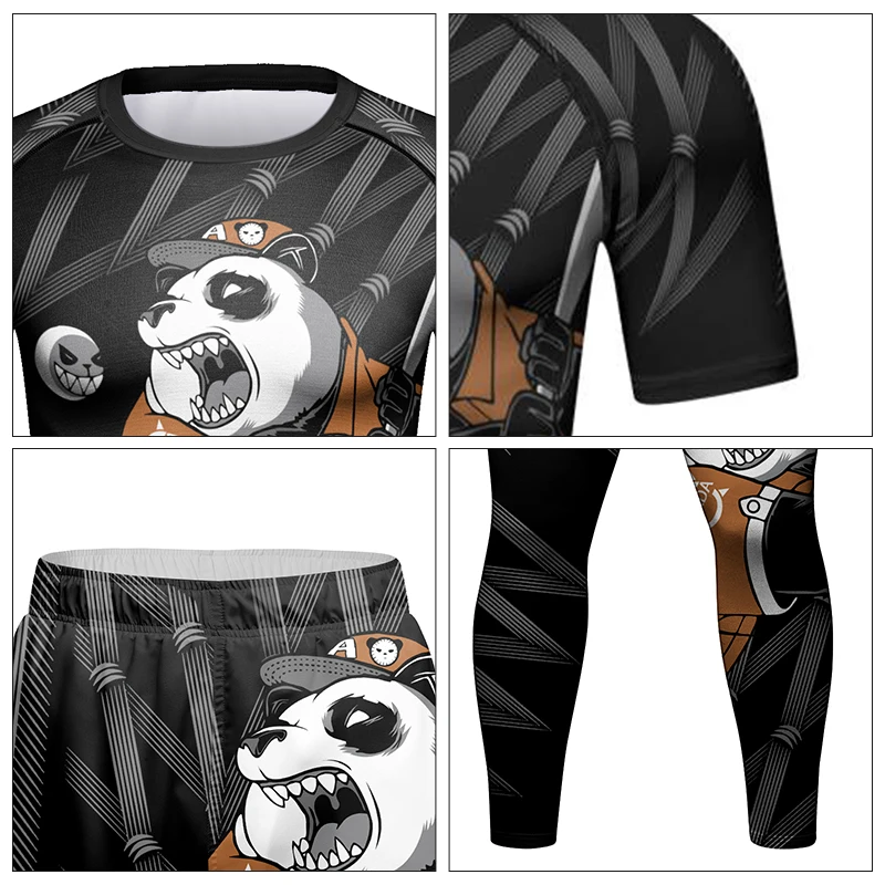 Cody Lundin custom logo printed compression shirt custom upf protection uv rash guard mma bjj spats mma shorts rash guard