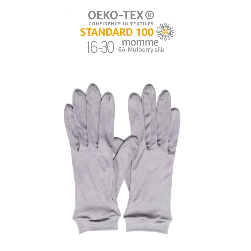 Hot Selling Natural Mulberry Silk Gloves Satin Silk Gloves for Anti Bacteria
