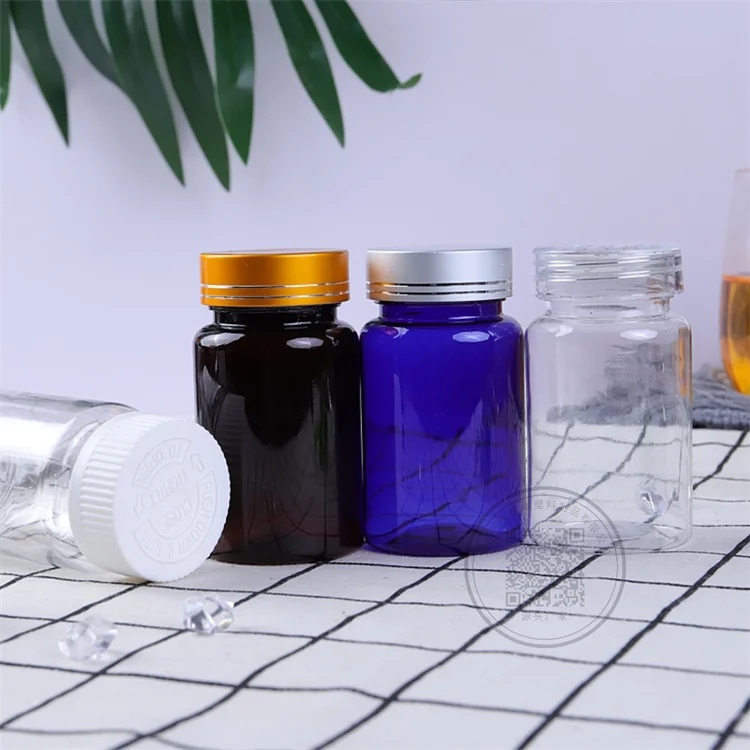Wholesale Empty Cobalt Blue  Medical Pet Plastic Tablet Bottle For Capsule