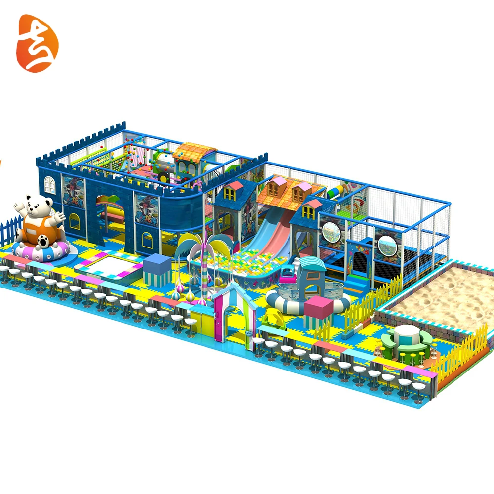 2022 New design amusement park kids soft play equipment indoor playground with Rope Course