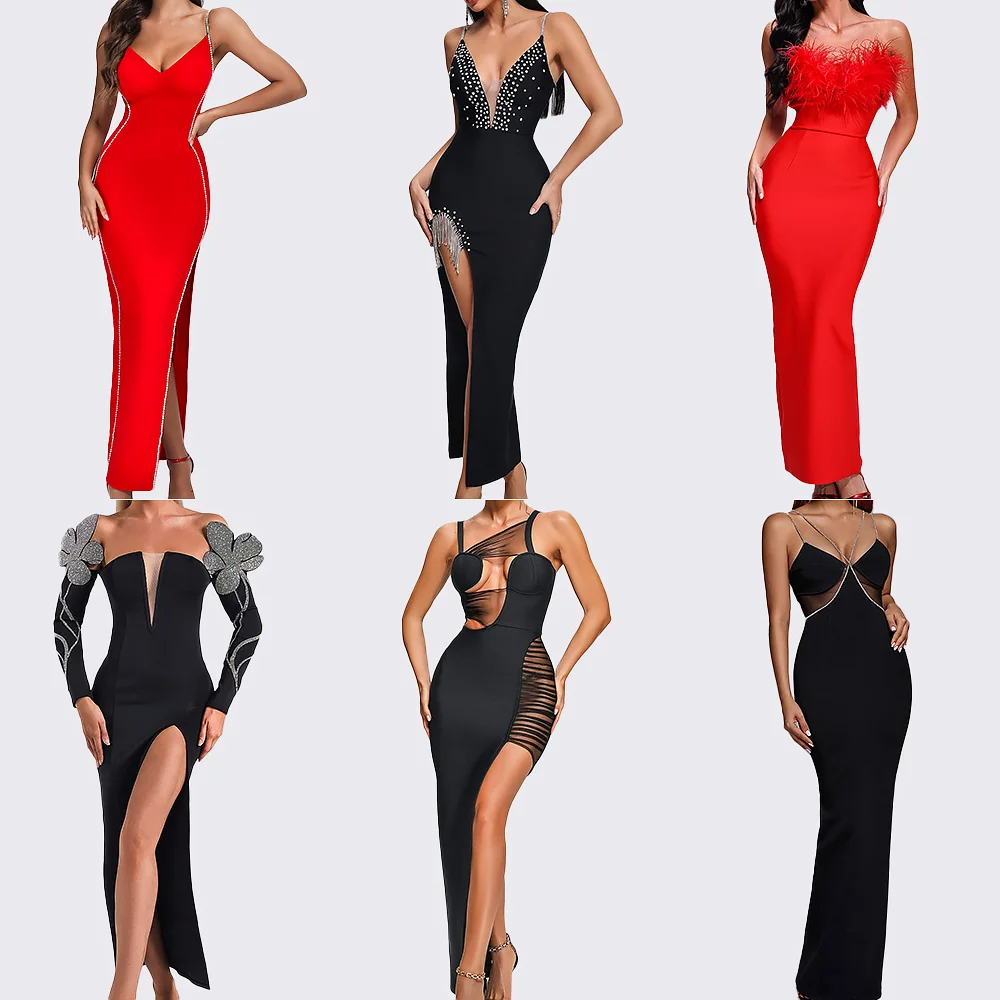 OEM Clothing Manufacturer Custom Fashion One Shoulder Bodycon Birthday Bandage Party Metallic Mini Sexy Cocktail Dress for Women