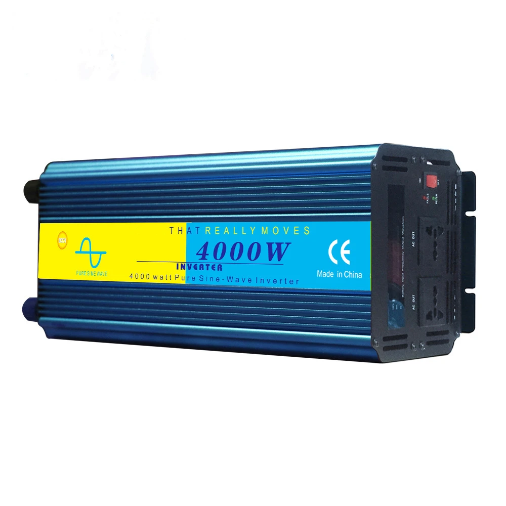 Peak Power 8000W Rated Power 4000W 12V 24V DC/AC 110V 220V Pure Sine Wave Power Inverter for Home Appliance