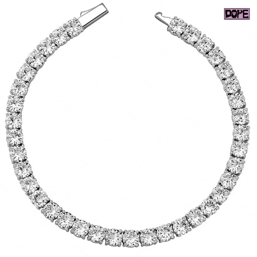 Stunning 4mm Tennis Bracelet Sparkling Hiphop Bracelet White Gold Plated 925 Silver VVS Moissanite Tennis Bracelet