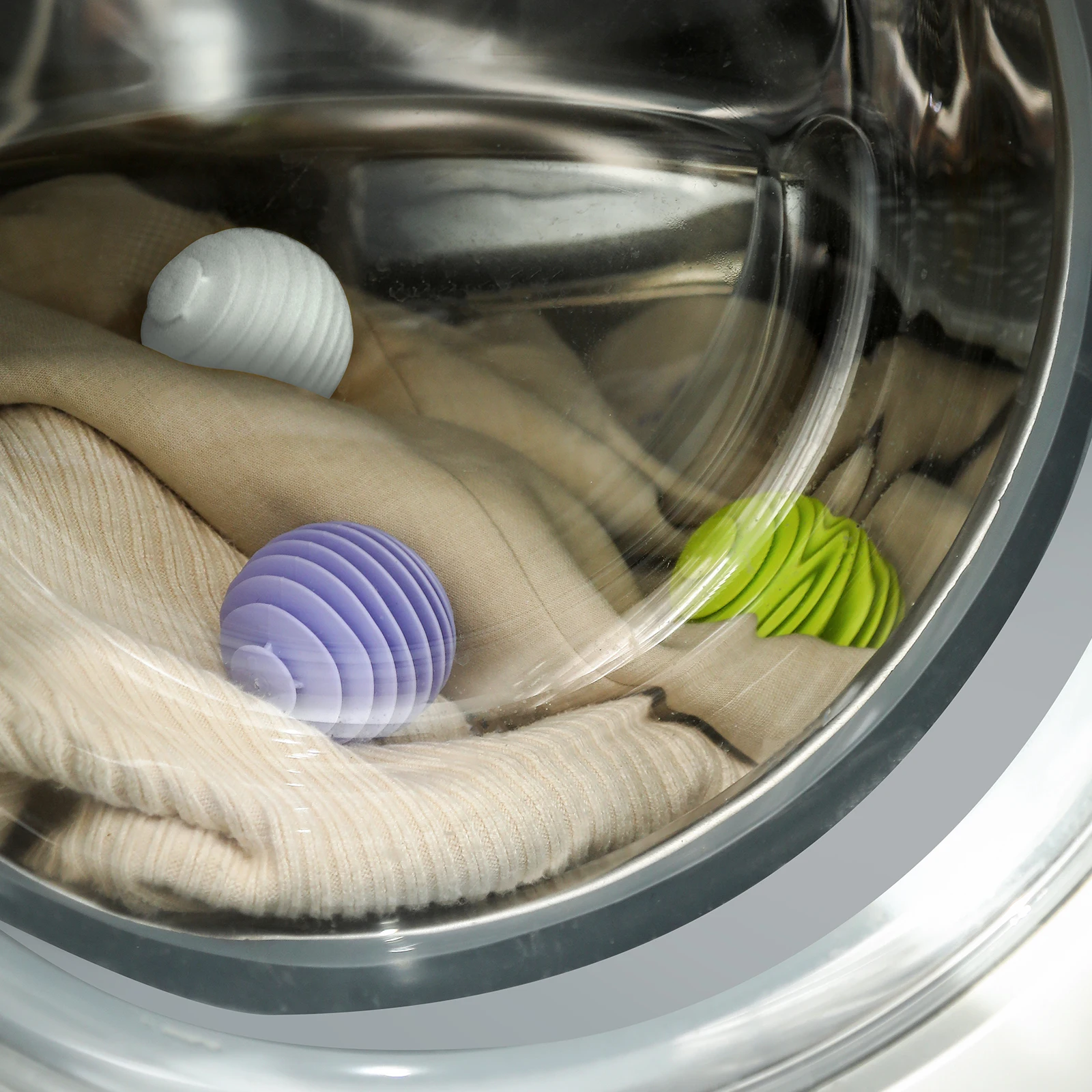 Simple Laundry Organic Handmade Round Tumble Reduce Clothing Wrinkles Wool Felt TPR Reusable Laundry Ball