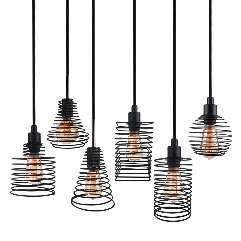 Vintage Style High Quality Adjustable Diy Lron Led Ceiling Light Pendant Lighting Rustic Chandelier