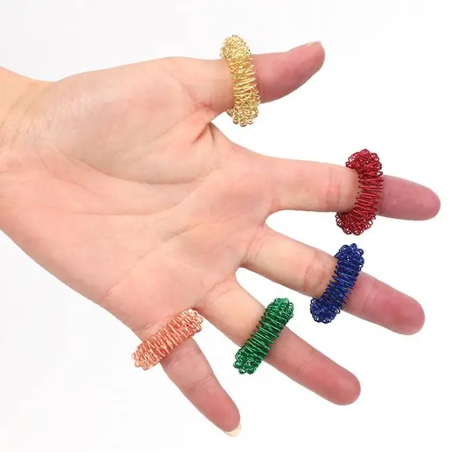 Spiky Sensory Finger Rings Antistress Toy Fidget Ring For Kids Adult School Classroom Office Autism Quiet Fidgit Toy