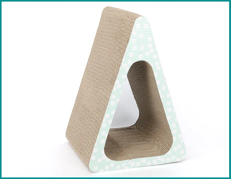 New Triangle Cat Scratcher Scratch Pad Protecting Furniture Hollow Pet Products With Ball Cardboard Round