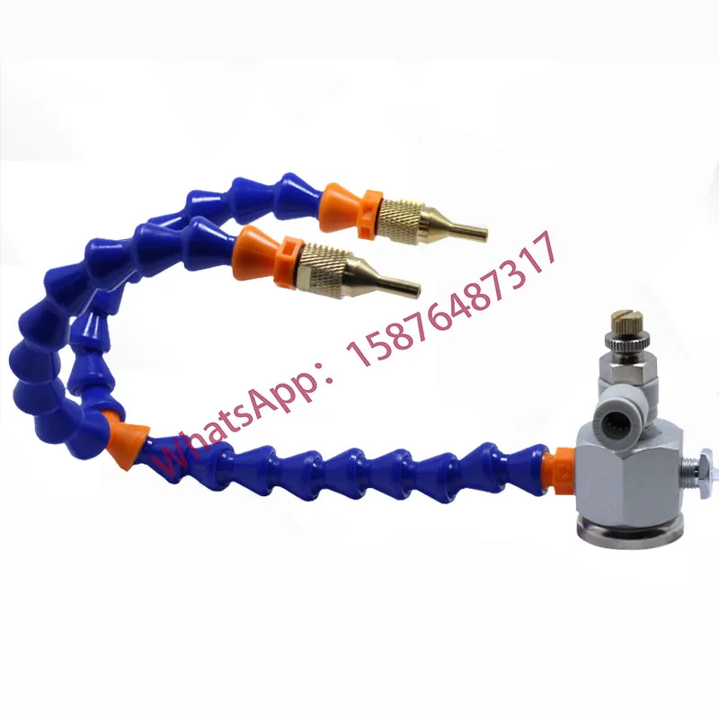 Double-Head Blowing Sprayer, CNC Machine Universal Bamboo Tube Sprayer, Water Spray Cooling Snake Sprayer