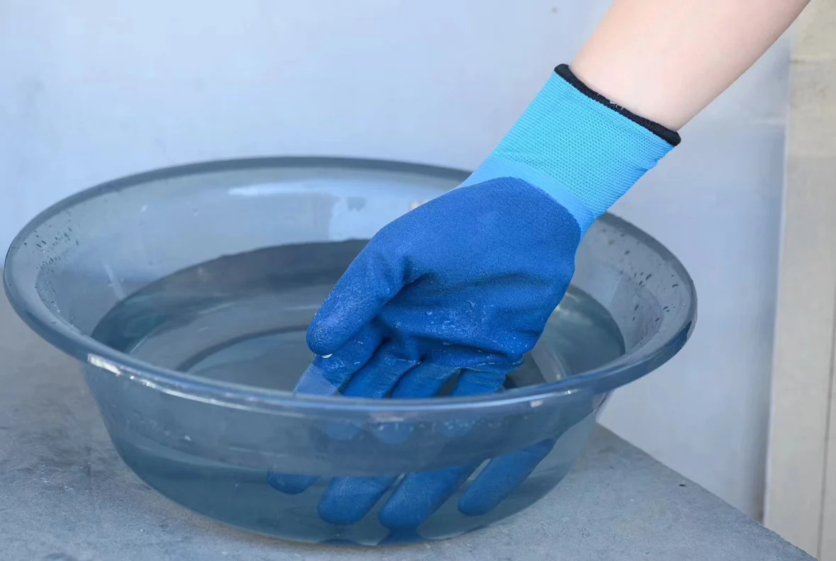 Waterproof Double Latex Coated Garden Work Gloves