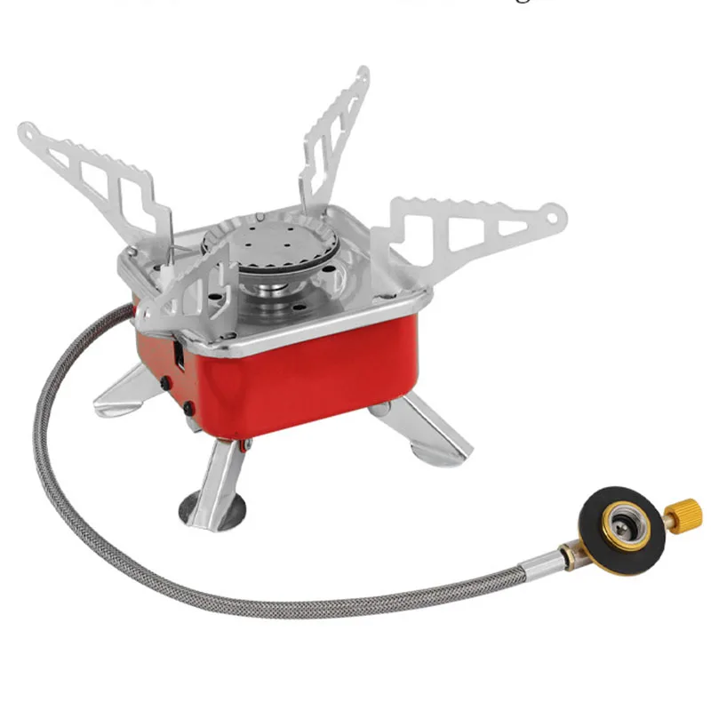 Portable Lightweight Camping Stove Collapsible Pocket Rocket Backpacking Stove Single Burner with Piezo Ignition for Hiking