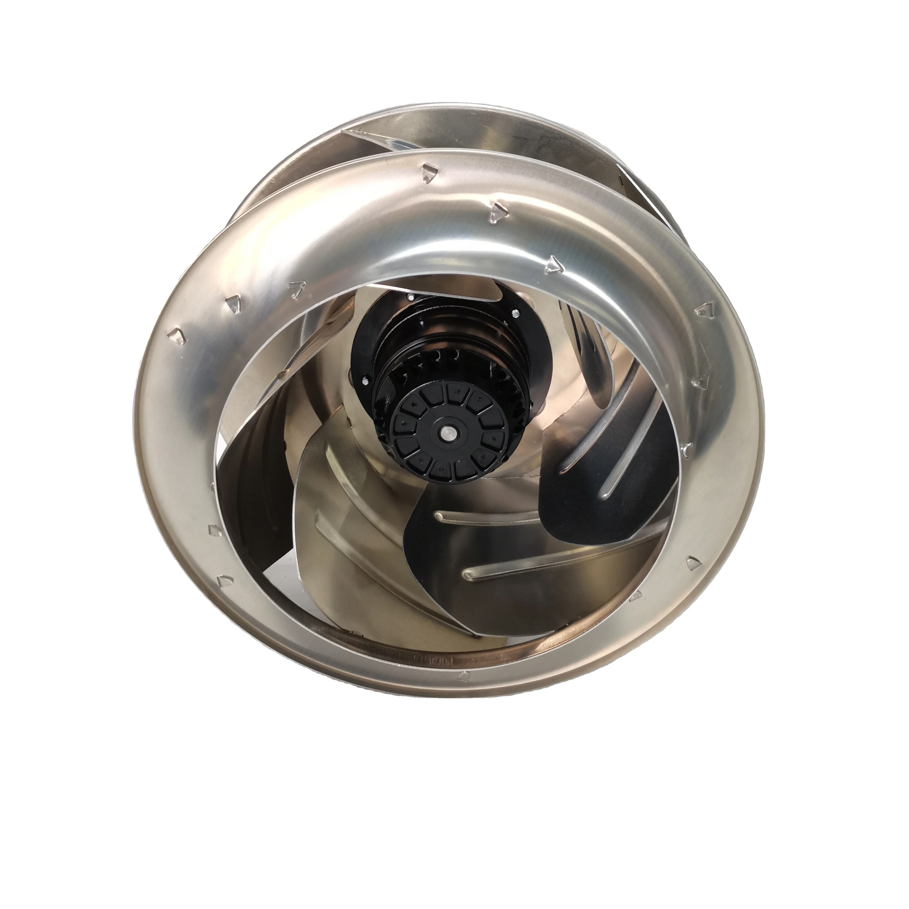 Custom Aluminum Impeller Backward Curved Centrifugal Fan Wheel  passes over balance test