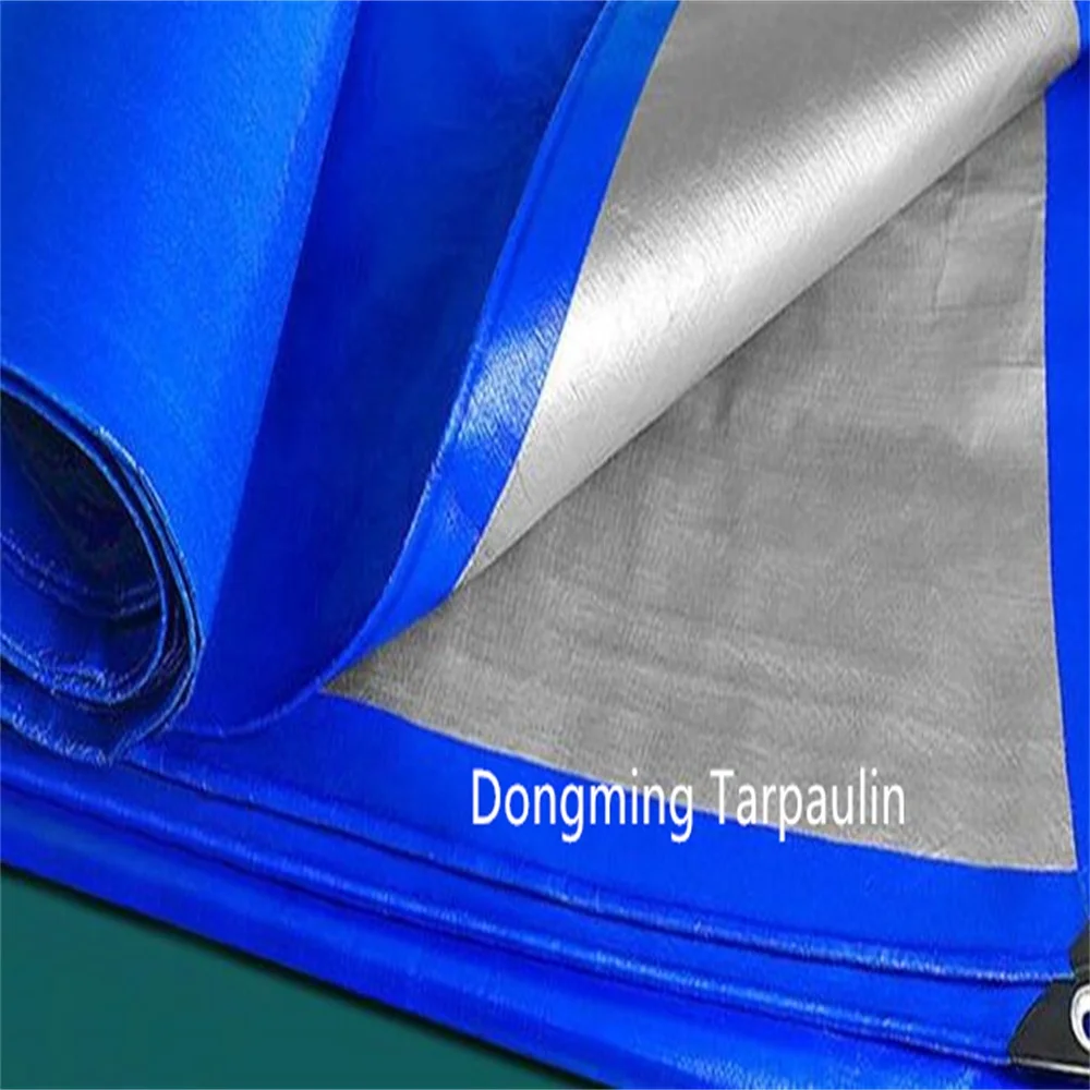 Индивидуальные синие серебряные цвета производство ПЭ брезент из HDPE тканый материал ламинированный лист