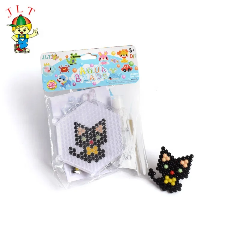 Newest Educational Small Black Cat Puzzle Toys Water A-qua Beads for Kids