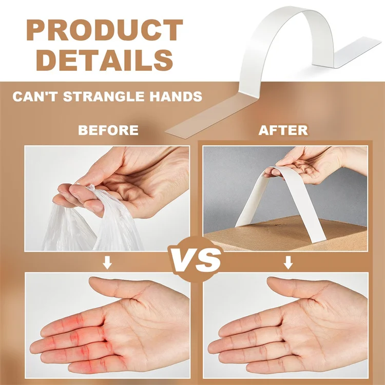 Adhesive Carry Handle Plastic And Foam Self Adhesion Carrying Handle Strap Heavy Duty Package Handles For Boxes And Bags