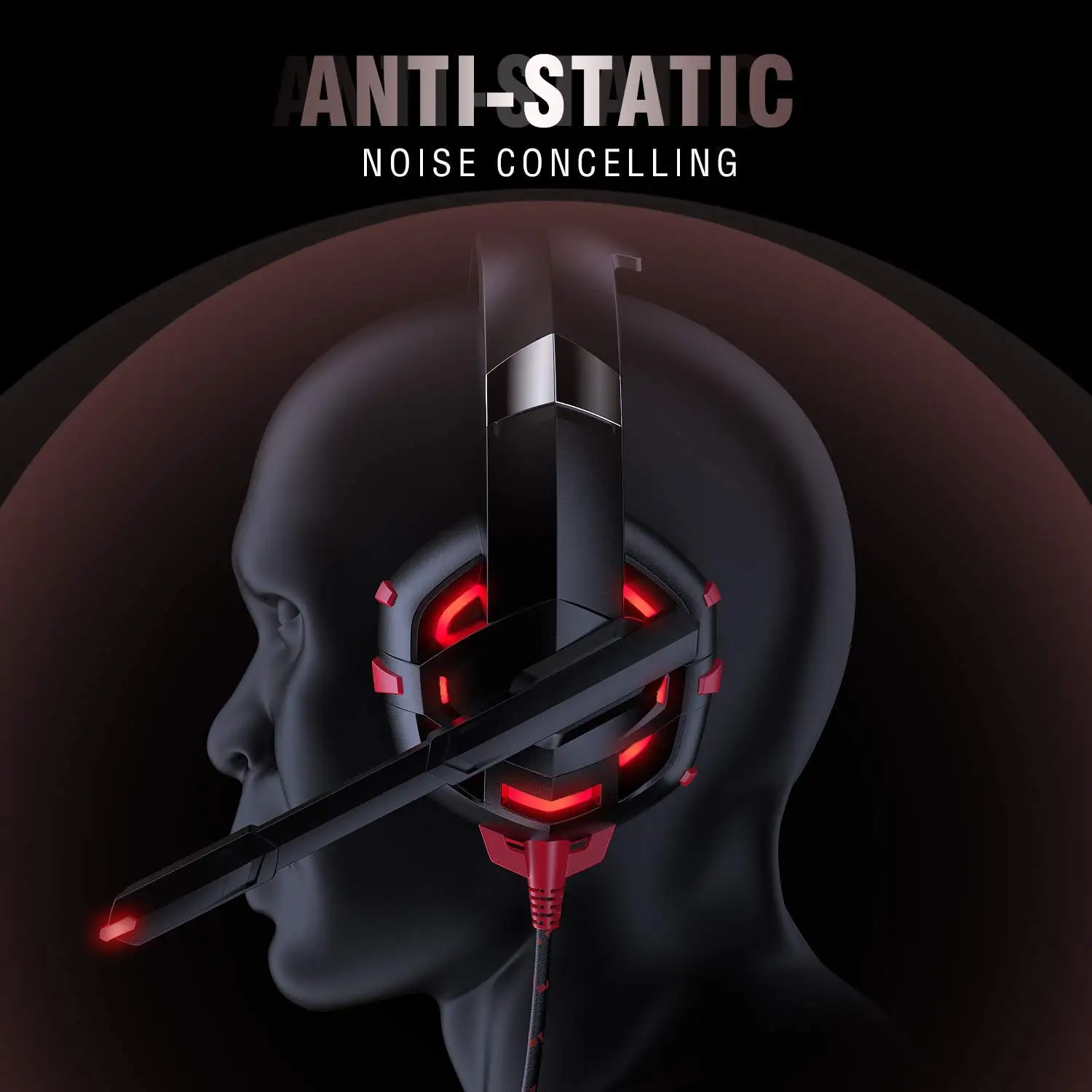 
2021 New Arrival 7.1 Channel Virtual Gaming Headset with Mic LED Light for PC Gamer for Playstation 4 