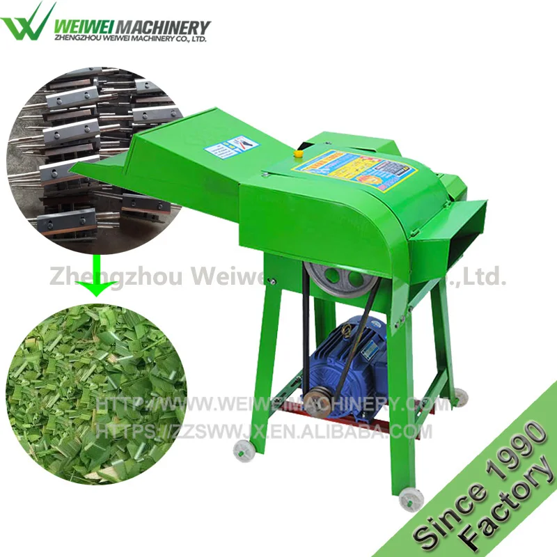 Weiwei factory sales animals feeding Machine grass cutting chaff cutter machine for farm 2.2KW electric