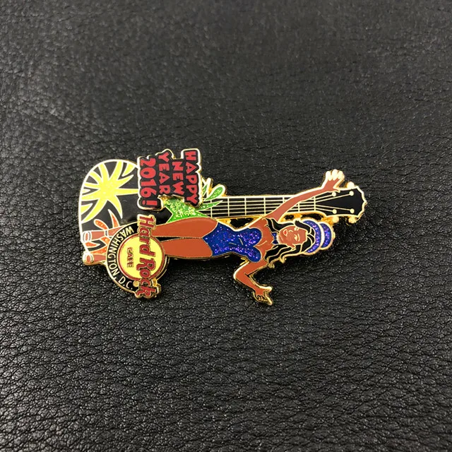 Custom High Quality USA Guitar Rock Metal Emblem Lapel Pins Badge