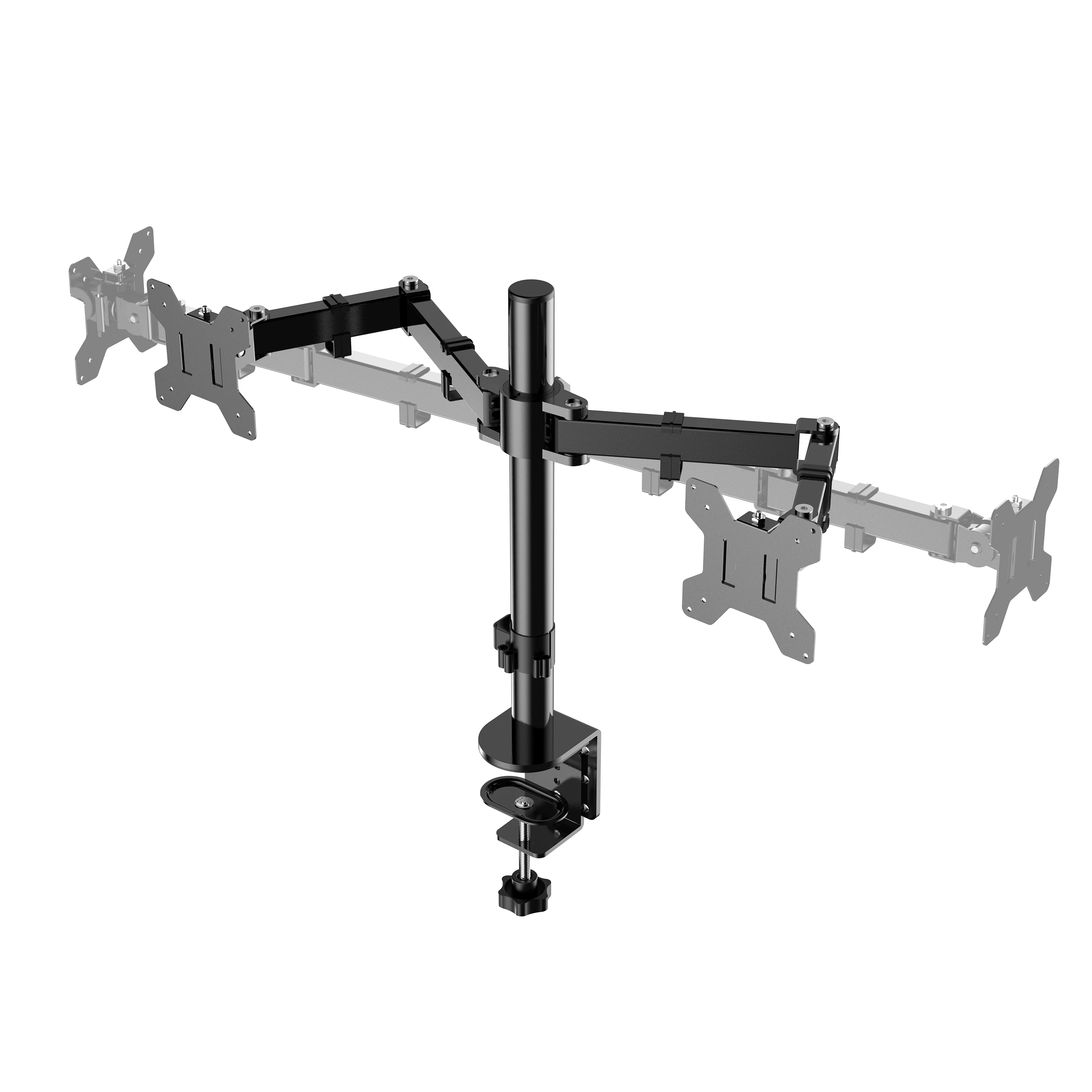 360 Degrees Fully Adjustable dual monitor brackets desk mount dual monitor arm