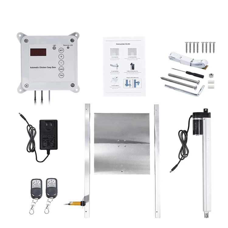 2023 new rolling timer remote poultry farm run aluminum coop door opener automatic chicken door