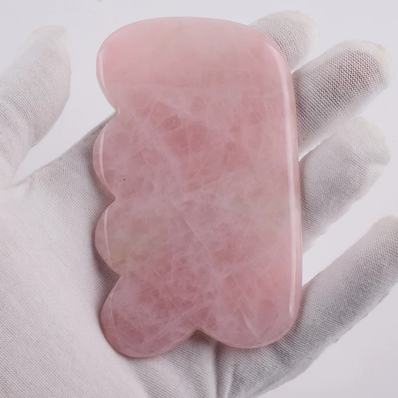 Teeth Pink Jade Gua Sha Point Body Massager Eye Care Massaging Facial Sculpting Massage Tool For Face