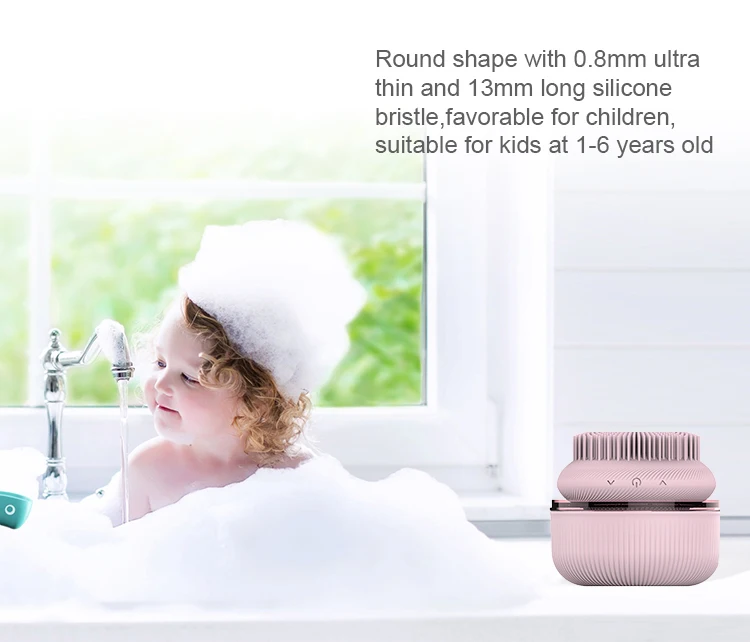 Amazon Massage Cleaning Brush Baby Shower Bath Brush Hot Seller Multi-function Food Grade Soft Silicone Bathing USB Cable 113.5g