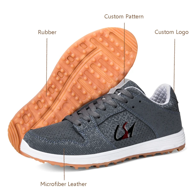 Кроссовки Hombre оригинальное качество кожаная обувь для гольфа Мужская