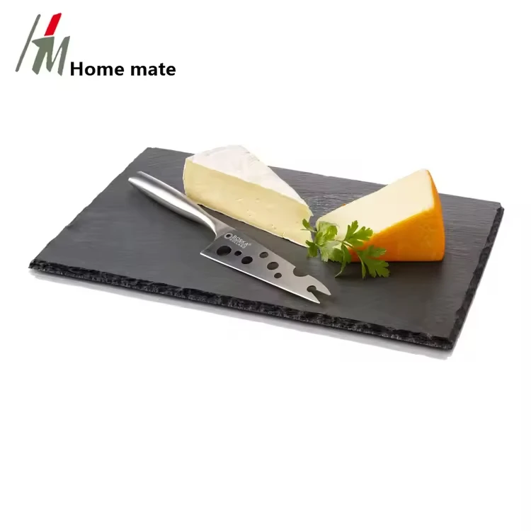 Natural Black Stone Plate Dinning Plate Set Stone Mini Slate Cheese Boards Charcuterie Boards for Cheese and Meat