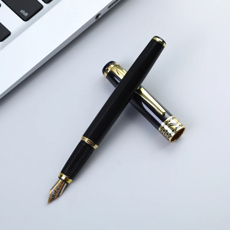 Hot Selling Promotional Heavy Luxury Wholesale Custom Gift Pen Black Manufacturers Engraved Logo Chinese Metal Fountain Pens