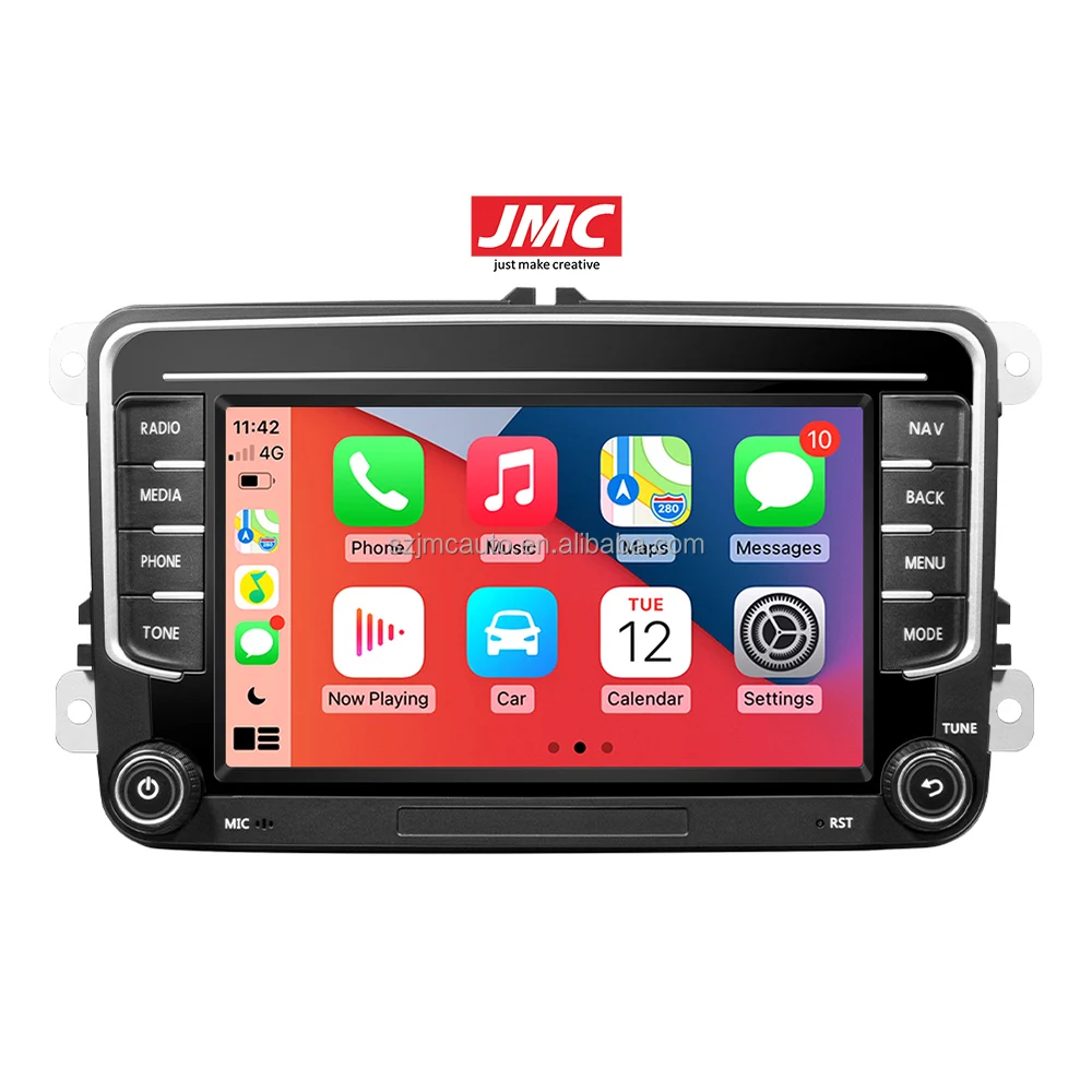 JMC 7 дюймов беспроводной Carplay Универсальный радио IPS сенсорный экран Android Auto DVD Player зеркальная ссылка DSP GPS SWB DVR к VW SKODA SEAT