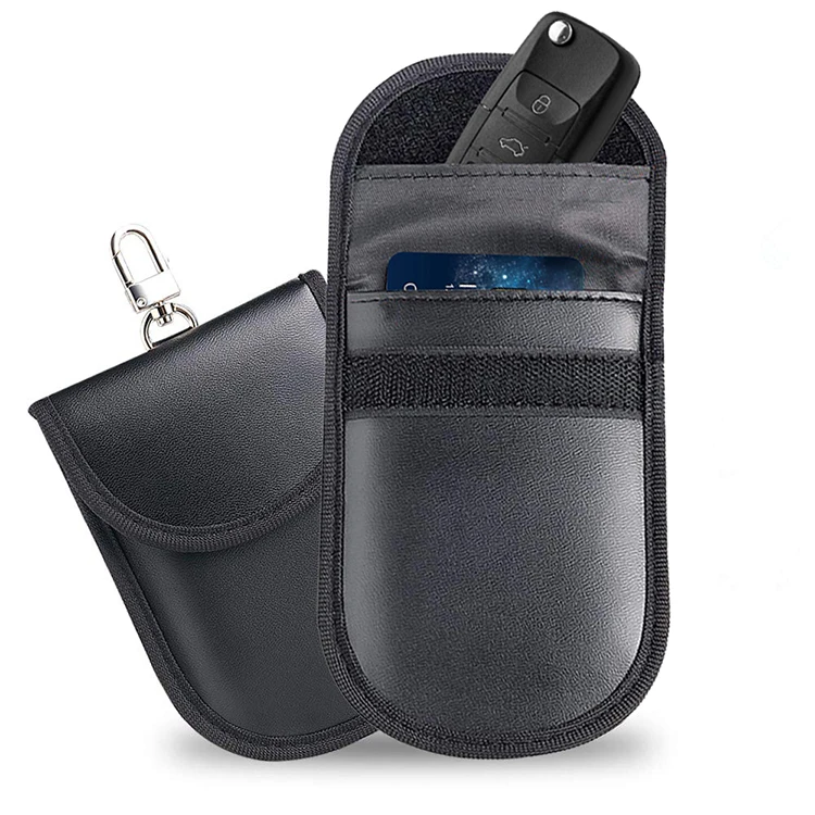 Car Key Signal Blocking Pouch RFID Faraday Bag for Key Fob Anti-Theft Faraday Cage Protector Pouch
