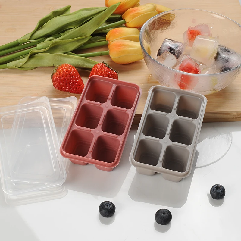 Mini 6-Grid Silicone Food-Grade Ice Cube Tray for Ice Cream and Cold Drinks DIY Food Tools Kitchen Gadgets