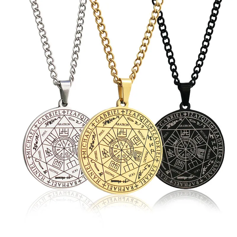 Seven 7 Archangels Necklace The Solomon Tetragrammaton Talisman Archangels Necklace Amulet