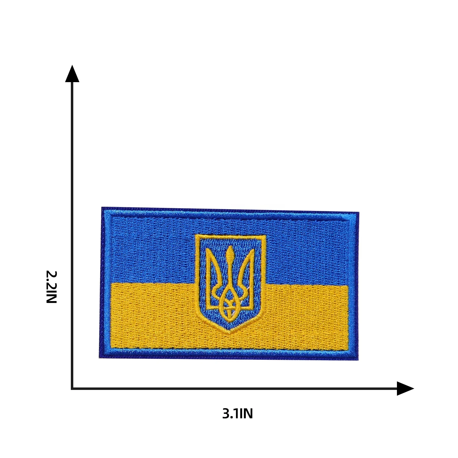 Embroidery Design Ukraine Patches Country Flag Custom Hook And Loop American Flag Patches Iron On